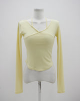 ラップストリングコルゲーテッドTシャツ / Wrap string corrugated T-shirt (4color)