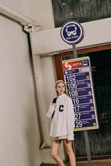 Cワッペン ロングスリーブ オックスフォードシャツ・ホワイト［ユニセックス］ / C Patch Unisex White Oxford Shirt