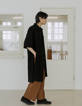 ユニセックスワイドスリーブロングシャツ/unisex wide sleeve long shirts black