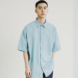 ナイロンランドリーシャツ / NYLON LAUNDRY SHIRT BLUE