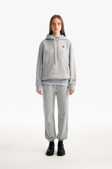 スモールチェリーサイドポケットフーディー／SMALL CHERRY SIDE POCKET HOODIE [MELANGE GRAY]