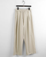 Clip string banding pintuck long wide slacks