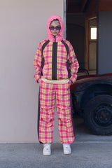 COLOR COMBINATION TUCK PANTS [PINK]