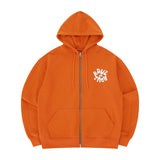 カットポイントパーカー / cut point hood zip-up - ORANGE