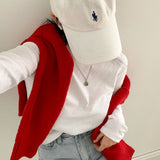 [BELLIDE MADE] MULTI-Half CROPED PLAIN LONG SLEEVE