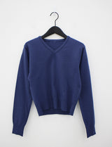 ミニマルVネックニット/Minimal V-neck Knit (12color)
