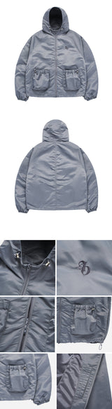 [24SS] シンボルパッカリングウィンドブレーカージャケット GREY