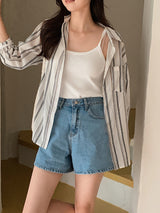 Natural Stripe Long Sleeve Shirt