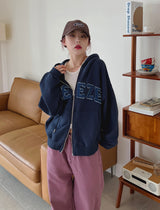 パッチフードジップアップ/hood zip-up