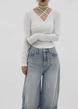 ラップストリングコルゲーテッドTシャツ / Wrap string corrugated T-shirt (4color)
