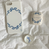 エアポッズ・バッズケース _ ブルーリボン / Airpods • Buds case _Blue ribbon