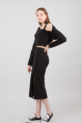 セット リボンノースリーブ&ボレロ / SET Ribbon Sleeveless Bolero Black