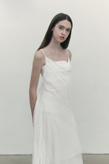 BACK POINT MAXI SLEEVELESS DRESS [IVORY]