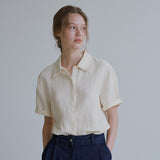 マドレーヌハーフリネンシャツ / Madeleine half linen shirt