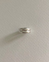 [92.5silver] ダブルフラットベイビーオープンリング