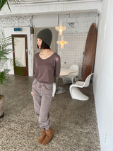 Chestnut latte wide pants