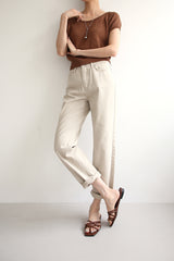 トゥギャザージーンズ / TOGETHER JEANS / BEIGE STRAIGHT PANTS
