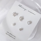 リボンパールピアス / [5 set] Ribbon Pearl Piercing Set