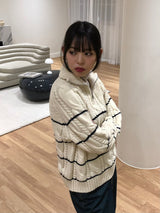 セラックジップアップニット