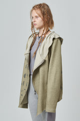 Oversized hood zip up_mustard (6676832551030)