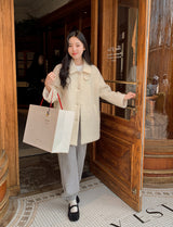 [SHOPPERMADE] Wool Boucle Half Coat