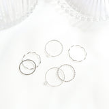 デイリーレイヤードリング 6セット / Daily layered ring 6 set (2 color)