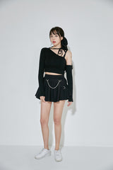 ホルターアンフテッドクロップTシャツ / (9067) Halter Unfooted Crop Tee