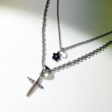 Two chain layered necklace (6685444505718)