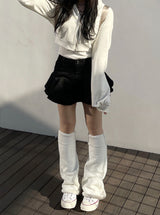 デニムカンカンミニスカート / Dark Blue Denim Cancan Mini Skirt