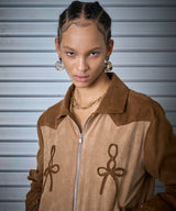 STRING BOMBER JACKET (BEIGE)