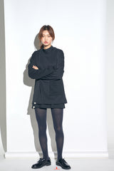 KNIT X TERRY COMBINATION POCKET TEE (Black) / コンビネーションポケットTシャツ