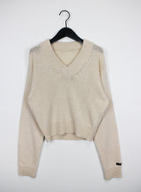 ウールVネッククロップニット/Wool V-neck Crop Knit (10color)
