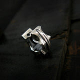 Sagitta-R1 silver hoop earring (4593063460982)