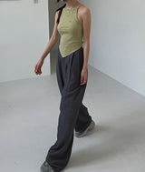 スラブホルタースリーブレス / Slub Halter Sleeveless (4color)