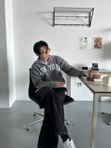 LMN Dear New York Lettering Hachi Knitwear Zip-up (3 colors)
