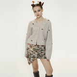ジャガードスカート/Jacquard Skirt [Beige_Bear+Flower]