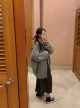 [BELLIDE MADE] Granma loose fit knit cardigan
