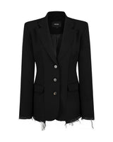 ローエッジスリムジャケット / Raw Edge Slim Jacket _ Black