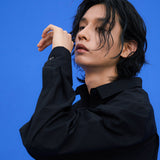Crinkle Basic Shirts [Black] (6592012091510)