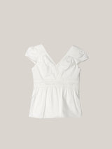 PUFF PIN TUCK BLOUSE [ WHITE ]