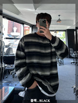 uring stripe angora round knit