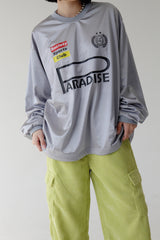 グローシースポーティジャージスウェットシャツ/Glossy Sporty Jersey Sweatshirt (2color)