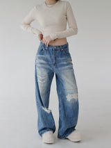 リブカットTシャツ/Rib Cut T-shirt (2color)