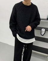 ブラッシュウールラグランニット/CR Brush Wool Raglan Knit (4 colors)