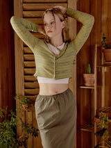 Cross Line Crop Knit (Green)