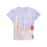 バニーチェックメッシュトップ / 0 4 bunny check mesh top