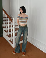 グリーニーブーツカットパンツ / no.425 Greeny Bootcut Pants