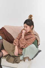 クーププリーツアンバランスドスカート / Coupe pleats unbalanced sk (2 colors)