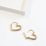 ワンタッチハートリングピアス / One Touch Heart Ring Earrings (2 Color)