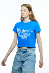 パニーノクロップTシャツ/PANINO CROP TEE [BLUE]